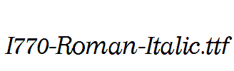 I770-Roman-Italic