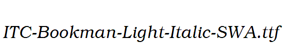 ITC-Bookman-Light-Italic-SWA