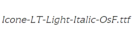 Icone-LT-Light-Italic-OsF