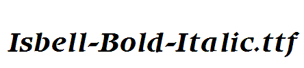 Isbell-Bold-Italic