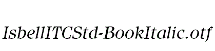 IsbellITCStd-BookItalic