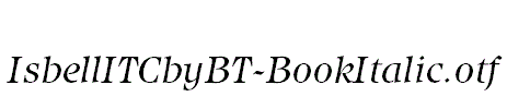 IsbellITCbyBT-BookItalic