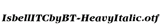 IsbellITCbyBT-HeavyItalic