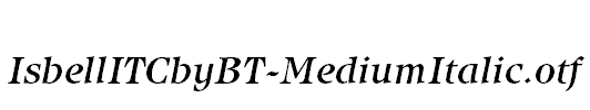 IsbellITCbyBT-MediumItalic