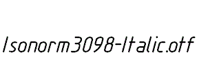 Isonorm3098-Italic