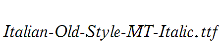 Italian-Old-Style-MT-Italic