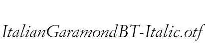 ItalianGaramondBT-Italic