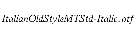 ItalianOldStyleMTStd-Italic