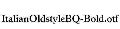 ItalianOldstyleBQ-Bold