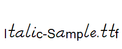 Italic-Sample