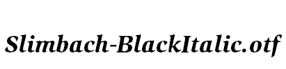 Slimbach-BlackItalic