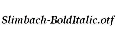 Slimbach-BoldItalic