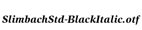 SlimbachStd-BlackItalic