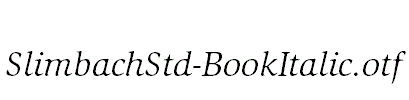 SlimbachStd-BookItalic