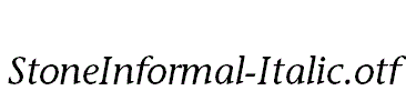 StoneInformal-Italic