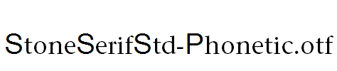 StoneSerifStd-Phonetic