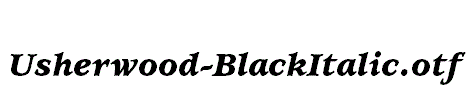 Usherwood-BlackItalic