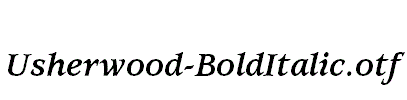 Usherwood-BoldItalic