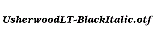 UsherwoodLT-BlackItalic