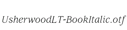 UsherwoodLT-BookItalic