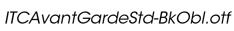 ITCAvantGardeStd-BkObl