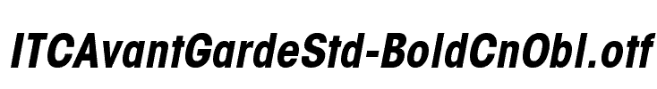 ITCAvantGardeStd-BoldCnObl