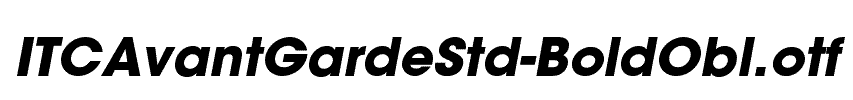 ITCAvantGardeStd-BoldObl