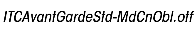 ITCAvantGardeStd-MdCnObl