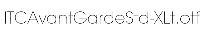 ITCAvantGardeStd-XLt