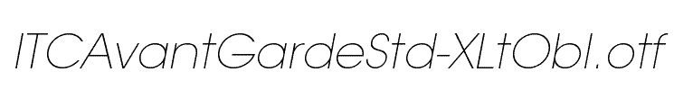 ITCAvantGardeStd-XLtObl