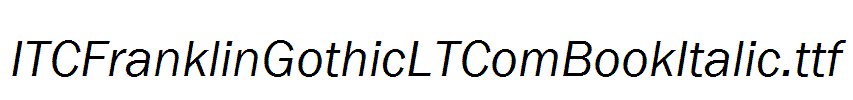 ITCFranklinGothicLTComBookItalic