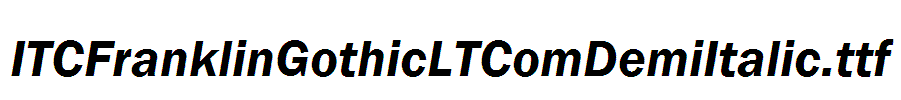 ITCFranklinGothicLTComDemiItalic