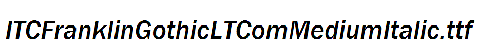 ITCFranklinGothicLTComMediumItalic