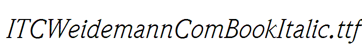 ITCWeidemannComBookItalic