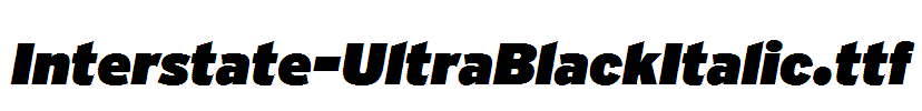 Interstate-UltraBlackItalic