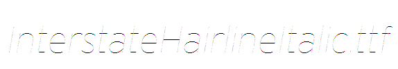 InterstateHairlineItalic