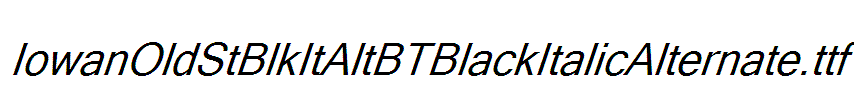 IowanOldStBlkItAltBTBlackItalicAlternate