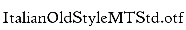 ItalianOldStyleMTStd