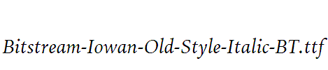 Bitstream-Iowan-Old-Style-Italic-BT