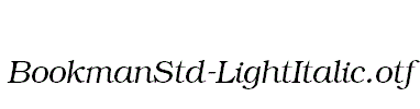 BookmanStd-LightItalic