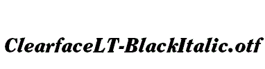 ClearfaceLT-BlackItalic