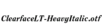 ClearfaceLT-HeavyItalic