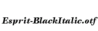 Esprit-BlackItalic