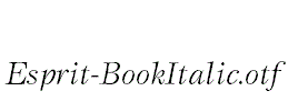 Esprit-BookItalic