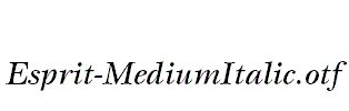 Esprit-MediumItalic