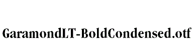 GaramondLT-BoldCondensed