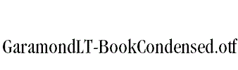 GaramondLT-BookCondensed