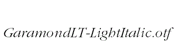 GaramondLT-LightItalic