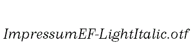 ImpressumEF-LightItalic