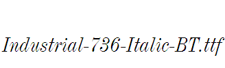 Industrial-736-Italic-BT